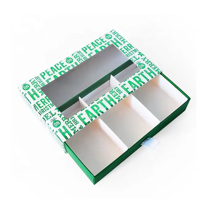 2019 del nuovo progettato estrarre il cassetto di cartone scatola di finestra con scomparti/creativo scatola di imballaggio di carta con finestra