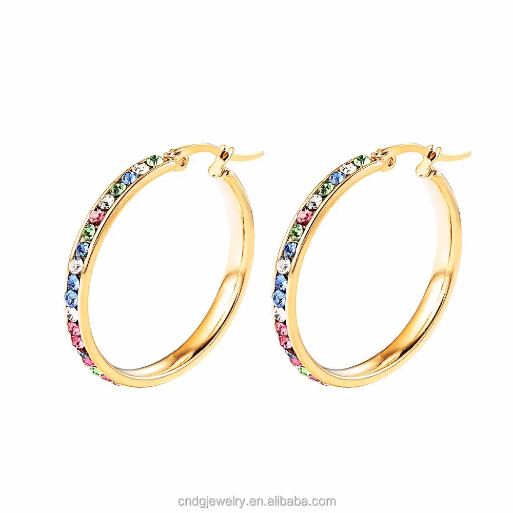 Bijoux de Piercing, tempérament, plaqué or exagéré, grandes boucles d'oreilles simples en or pour femmes