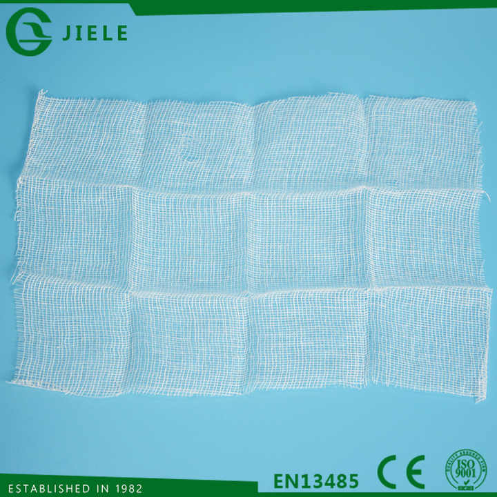 Folded and Unfolded Medical Cotton Gauze Swab