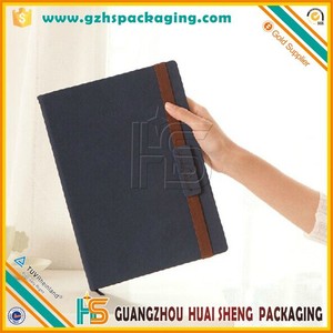 vendita calda in pelle personalizzati a4 cerniera coprire <span class=keywords><strong>notebook</strong></span> con elastico