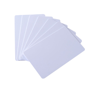 Kunden spezifische weiße RFID-Zugangs kontroll karten CR80 PVC-Blanko karte mit UV-gedrucktem QR-<span class=keywords><strong>Code</strong></span> Kontaktlose PVC-Weiß karte