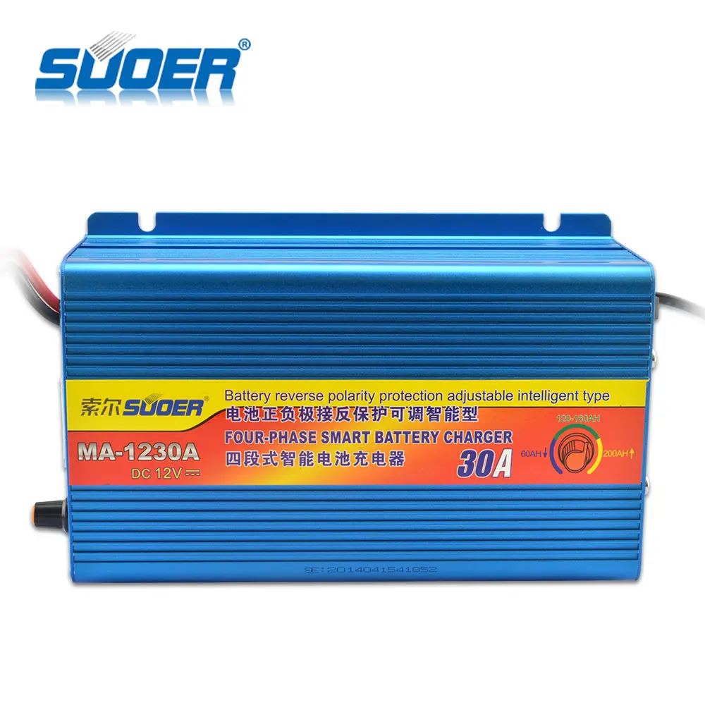 Suoer 12V 30A Casa Universal 3 Fase cargador de batería de coche