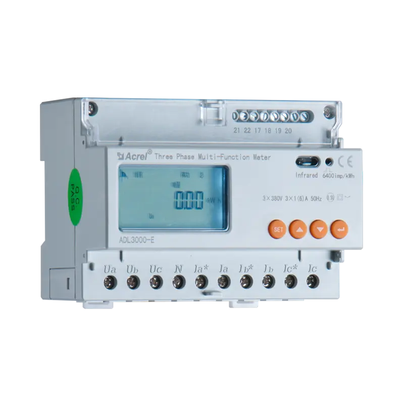 3 phase digital modbus din rail energy kwh monitor meter with zero export
