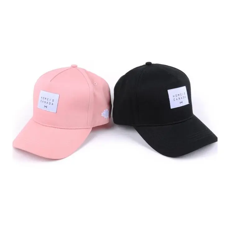 Nuova moda Su Misura cappello Da Baseball progettare il proprio logo protezione di sport delle donne etichetta cappello rosa e nero Coppie berretto cappello