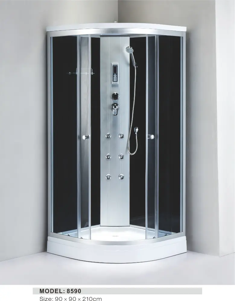 Style de luxe en aluminium profil de douche rectangulaire