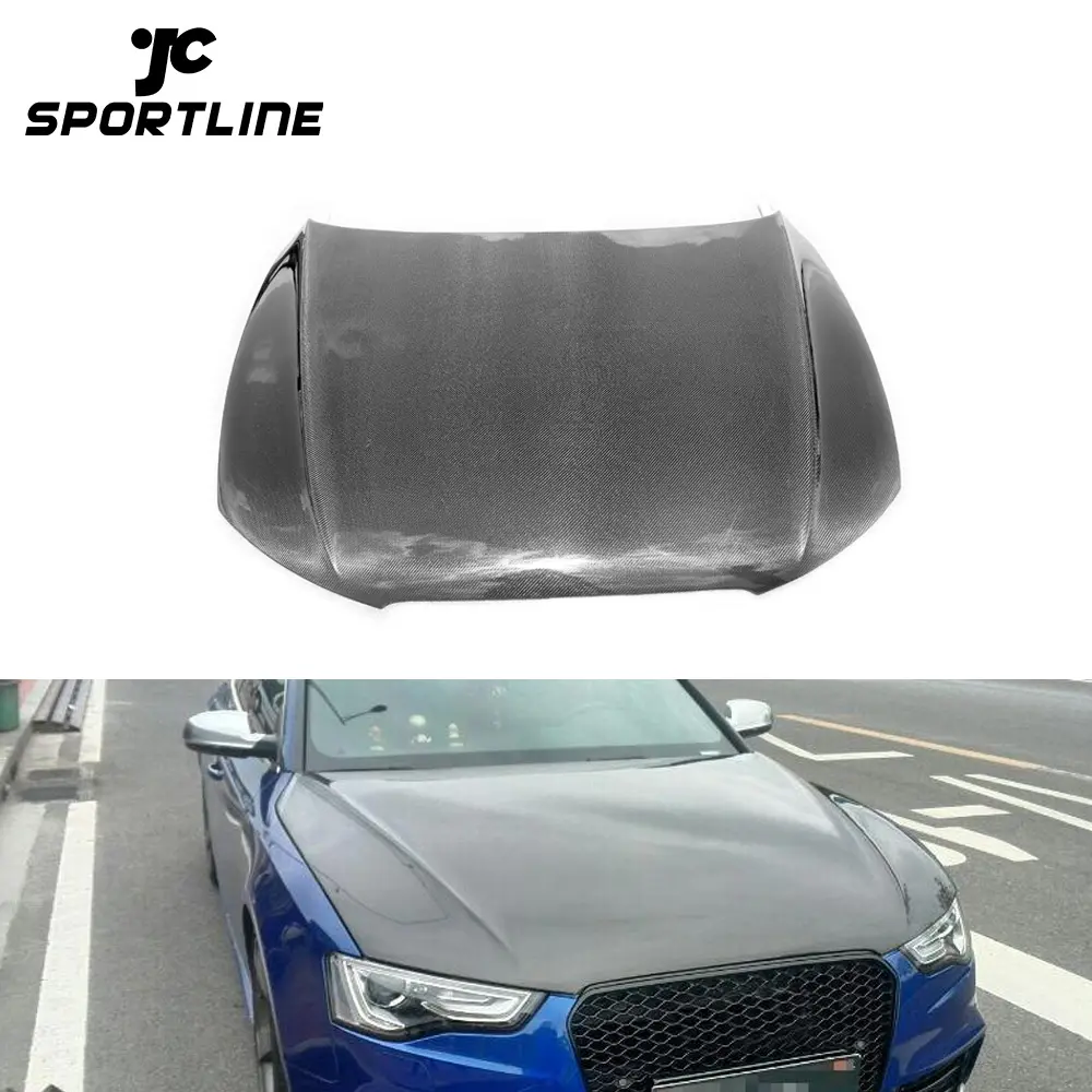 Capas do motor da fibra de carbono para audi a5 s5 2012 up