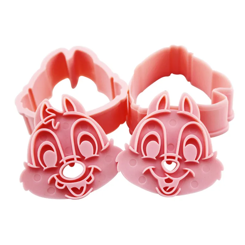 4 pcs 3d plastic custom cookie stamp cookie cutter