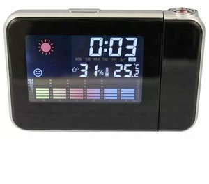 Zaman projeksiyon sıcaklık nem masa saati Reloj ile çok fonksiyonlu renkli Lcd hava durumlu saat - Product Image 1