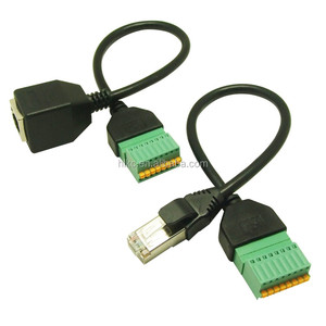 RJ45 macho a AV 8 Pin Terminal de tornillo adaptador de convertidor de adaptador - Product Image 5
