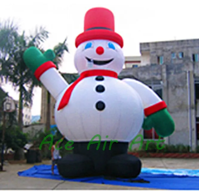 Boneco de neve inflável decoração de natal ao ar livre boneco de neve colorido luminoso brinquedo inflável ornamento de festa de ano novo