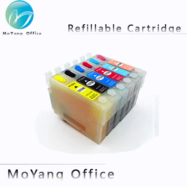 MoYang SIX CARTRIDGES refillable ink cartridge Compatible for Epson Stylus T24 T30 T33 TX100 TX105 TX110 TX111 TX210 printer