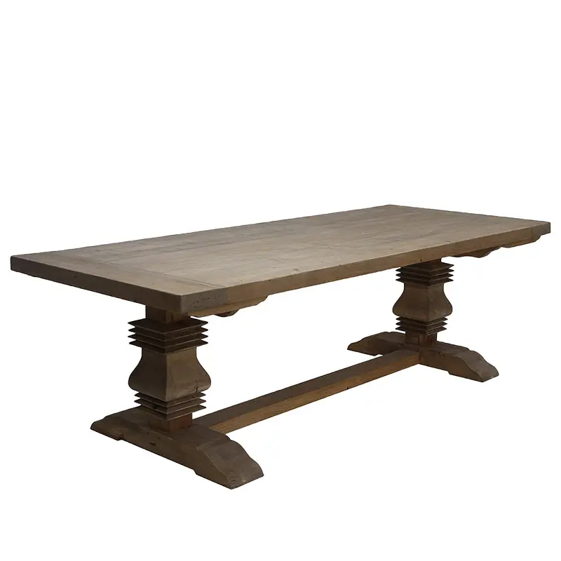 Table à manger en bois fait à la main, extensions de jardin en chêne, Ash et pin, rectangulaire, Style industriel, nouveau modèle 2019