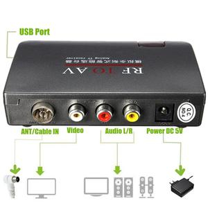 Coaxial TV RF to <strong>AV</strong> RCA Video Signal Receiver Analog TV Modulator With F Type Antenna &amp; <strong>Remote</strong> Control Plastic Audio Converter - Product Image 5