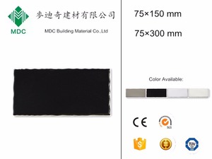 メディチ地下鉄タイル75 * 300mm磁器セラミック壁タイル波状エッジ表面インテリアフロア特別デザイン