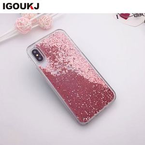 Sıcak satış elmas tam TPU kapak geri telefon kılıfları quicksand iphone X 8 için akıllı telefon kılıfları - Product Image 1