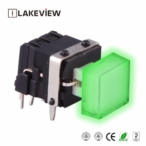 Lakeview ON OFF Ad Angolo Retto e Verticale PCB Bi Colore Doppio LED Illuminato Momentaneo e Alternanza Piccolo Micro interruttore di Pulsante interruttore - Product Image 4