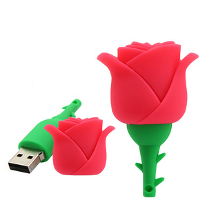 Bunte PVC Flower Rose Speicher Usb-<span class=keywords><strong>Flash</strong></span>-Laufwerk 16 GB 32 GB 64 GB Usb-Pendrive