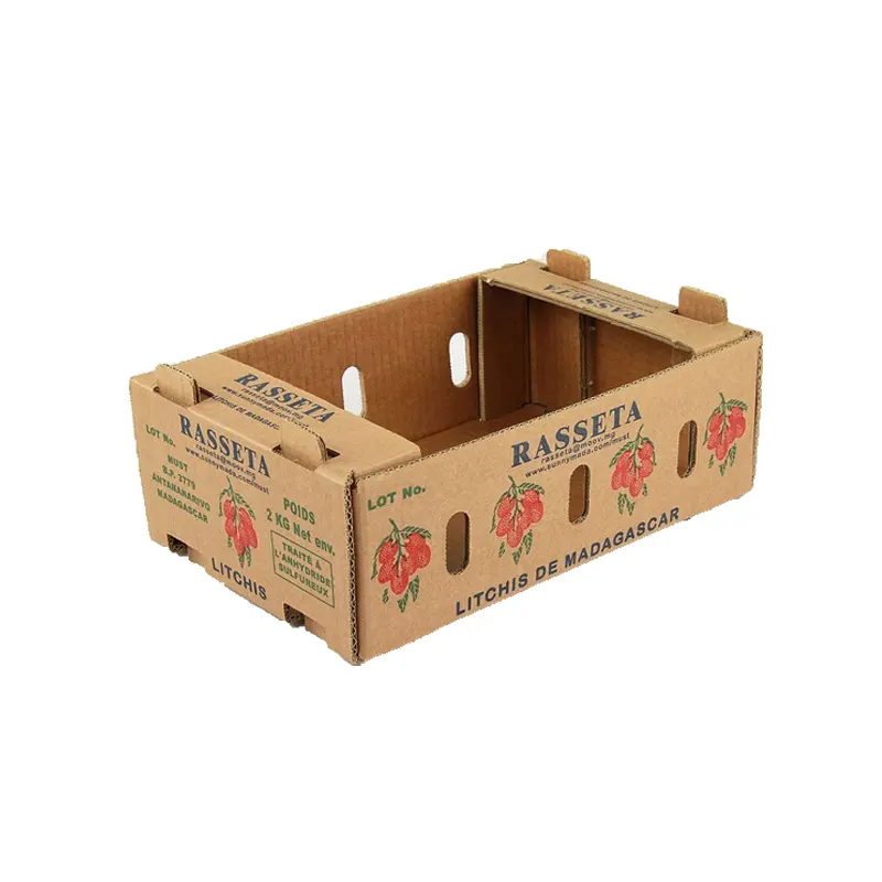 Cajas de cartón para embalaje de verduras, con logotipo de impresión personalizada, muestra gratis, para campana y pimienta