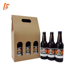 中国酒盒制造商批发定制印刷瓦楞纸包装6包啤酒盒 - Product Image 1