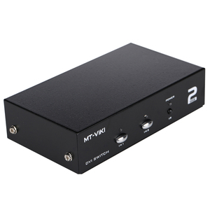 MT-Viki MT-DV201 2 in 1 OUT DVI Switch 2พอร์ต DVI รองรับการส่งสัญญาณดิจิตอลสูงถึง15เมตร - Product Image 1