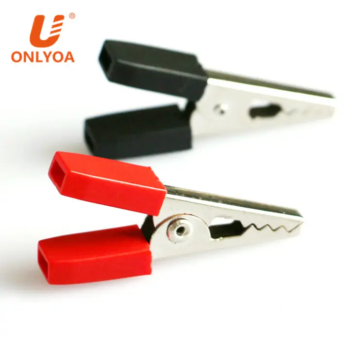 ONLYOA 35mm 5A kleine batterie crocodile clip test alligator clamp rot & schwarz