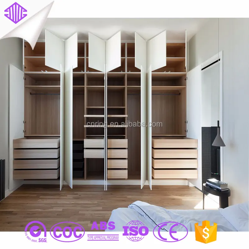 Quarto de madeira porta do armário roupas guarda-roupas gabinete almirah godrej com gaveta sapatos design