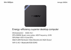 Amlogic S905X <span class=keywords><strong>Android</strong></span> 6.0 <span class=keywords><strong>Smart</strong></span> TV Box T95N Mini <span class=keywords><strong>M8S</strong></span> Pro 4 K Hộp TRUYỀN HÌNH 2 GB 8 GB T95Z cộng với - Product Image 6