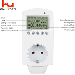 HY02TP Digital termostato regulador del regulador macho controlador de temperatura interruptor AC 220V microordenador con Sensor NTC - Product Image 3