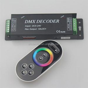 Беспроводной контроллер освещения DMX Led Rgb dmx 512, 12 В, 3 канала, 5 А/канал, 180 Вт, декодер DMX 512, Радиочастотный пульт дистанционного управления освещением