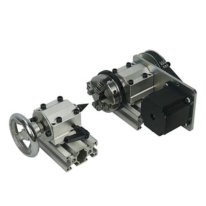 Center Height 51mm 4th <strong>Rotation</strong> <strong>Axis</strong> a <strong>Axis</strong> <strong>with</strong> Chuck for DIY <strong>CNC</strong> <strong>Router</strong> Wood Milling Machine - Product Image 2