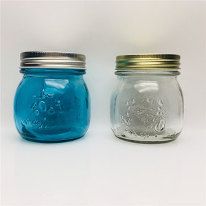 גילוף מייסון צנצנת ייחודי 300ml זכוכית מטבח אחסון בקבוקים וצנצנות כיסוי עובש עגול תמיכת קיימא ושונות