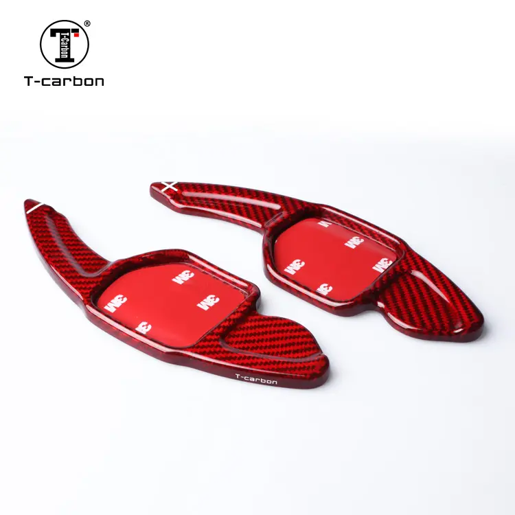 T-carbon Steering Wheel Shift Paddles For Audi Q5 Q7 Glass Fiber Shifting Paddles Interior Accessories Paddle Shifter
