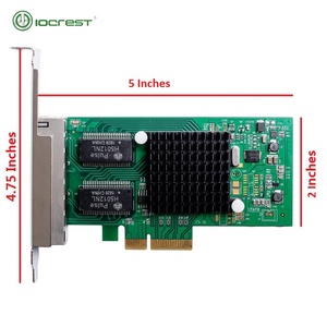 IOCREST pci express 4ポートギガビットイーサネットインテルi350サーバーのネットワークカード - Product Image 3