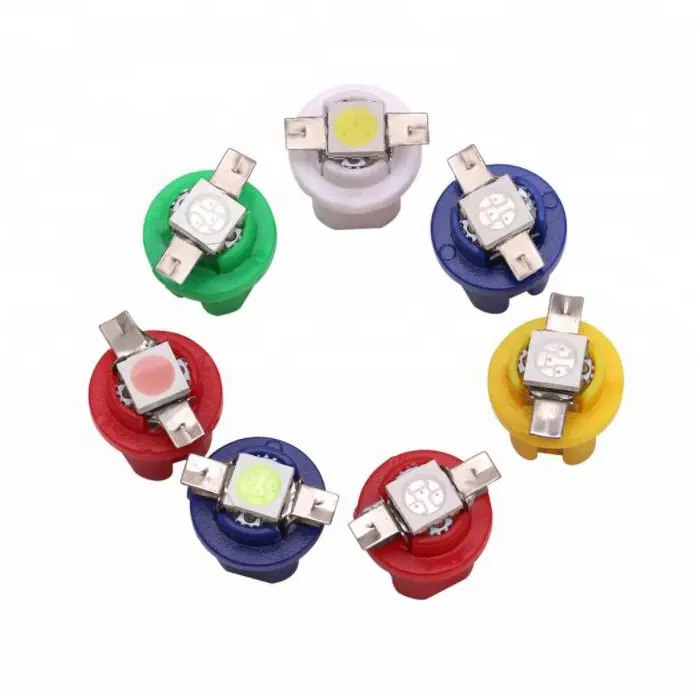 Venta al por mayor mejor Interior 12 V bombilla 5050 1SMD W5W B8.3D B8.4D B8.5D señal LED tablero de instrumentos luz indicadora