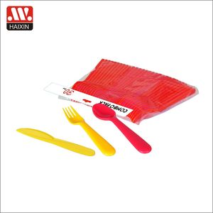 Haixing Top bán 30 cái tái sử dụng nhựa muỗng nĩa dao dao kéo đặt <span class=keywords><strong>Flatware</strong></span> đồ dùng thiết lập - Product Image 2