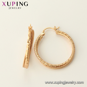 98759 Xuping 25มม.Aretes De Mujer 18K ทองแดงเครื่องประดับ Pendientes Mujer Hoop ต่างหู - Product Image 5