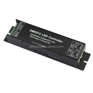 4 канала 4 * светодио дный 4A светодиодный цифровой дисплей rgbw dmx контроллер DMX 512 декодер драйвер 12 В в-В 24 В DMX512 контроллер