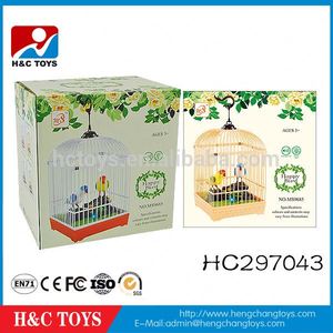 电池供电的声音控制塑料歌唱的小鸟玩具HC362020