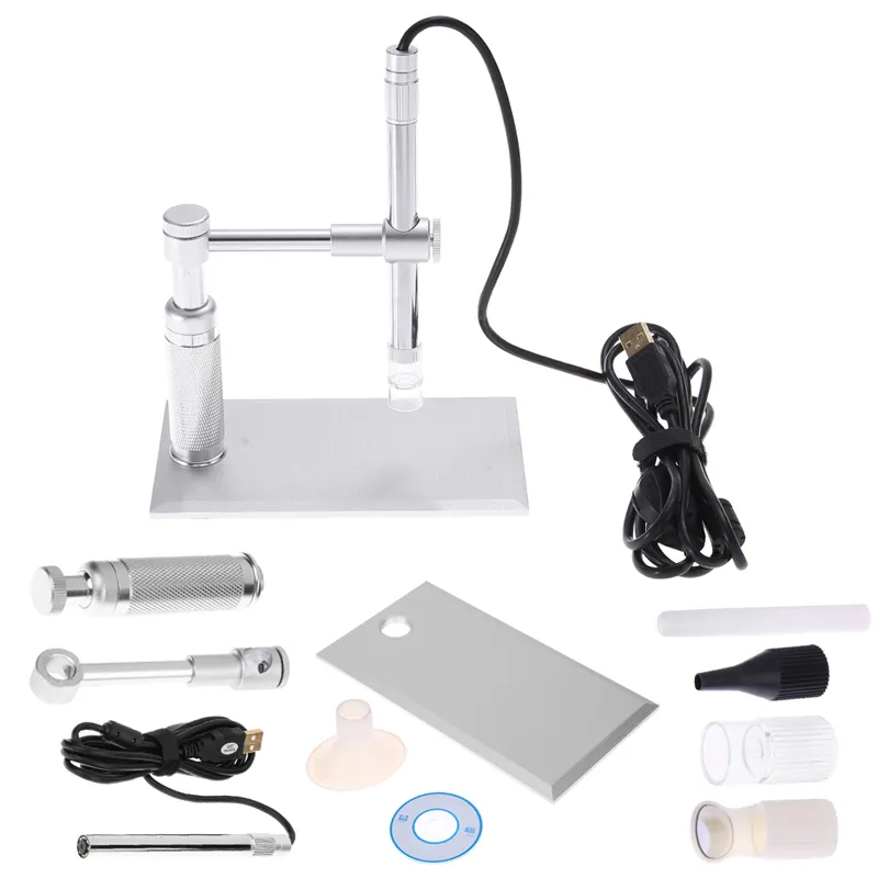 USB Portable 12mm Microscope Numérique 500X 8LED 2MP PCB D'inspection Caméra Endoscope Loupe Webcam