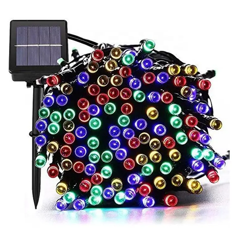 Super Bright Outdoor String Lights 105ft 300 LEDs 8 Modes Solar Powered Christmas Lights Multi-colored Decorative Fairy Light