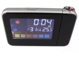Zaman projeksiyon sıcaklık nem masa saati Reloj ile çok fonksiyonlu renkli Lcd hava durumlu saat - Product Image 2