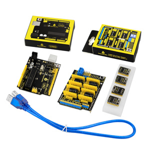Keyestudio ЧПУ комплект для arduinos щит с ЧПУ V3 + <span class=keywords><strong>UNO</strong></span> R3 + 4 шт. DRV8825 драйвер/GRBL Совместимость