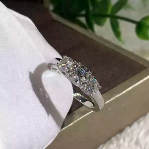 便宜定做银中国珠宝银925 3石首饰戒指 - Product Image 4