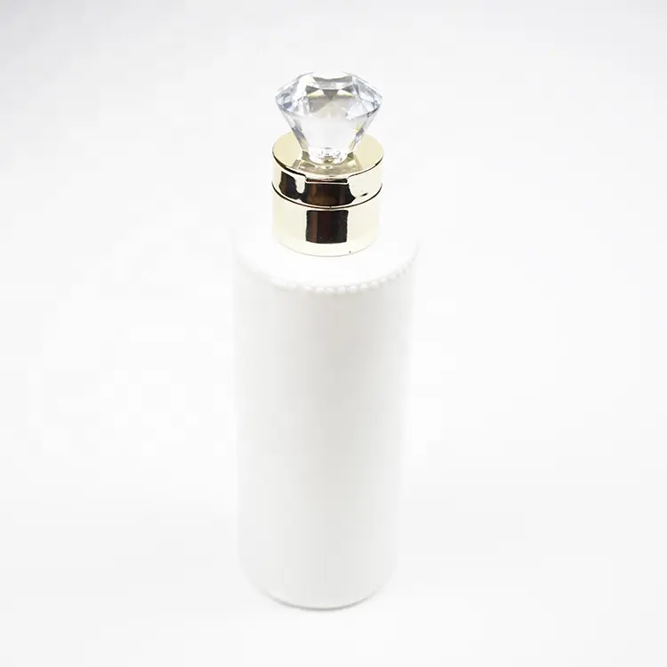 Botella vacía de plástico HDPE con tapa de diamante tapa/tapa para loción cosmética, champú, gel de jabón líquido, 300ml, 10,5 oz