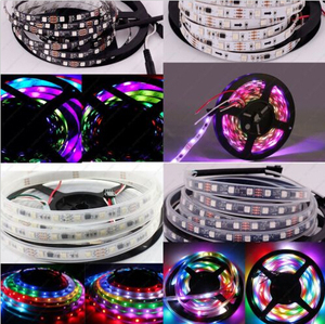 WS2811 5เมตร/ม้วน DC12V 2811 Ic 5050 SMD อิสระแอดเดรส RGB Led Strip,30/48/60 Leds/m Led Pixels1 Ic ควบคุม3 Led - Product Image 6