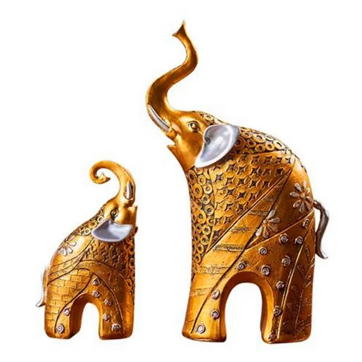 Figura de elefante de resina personalizada para decoración del hogar, regalo artesanal, proveedor Chino creativo