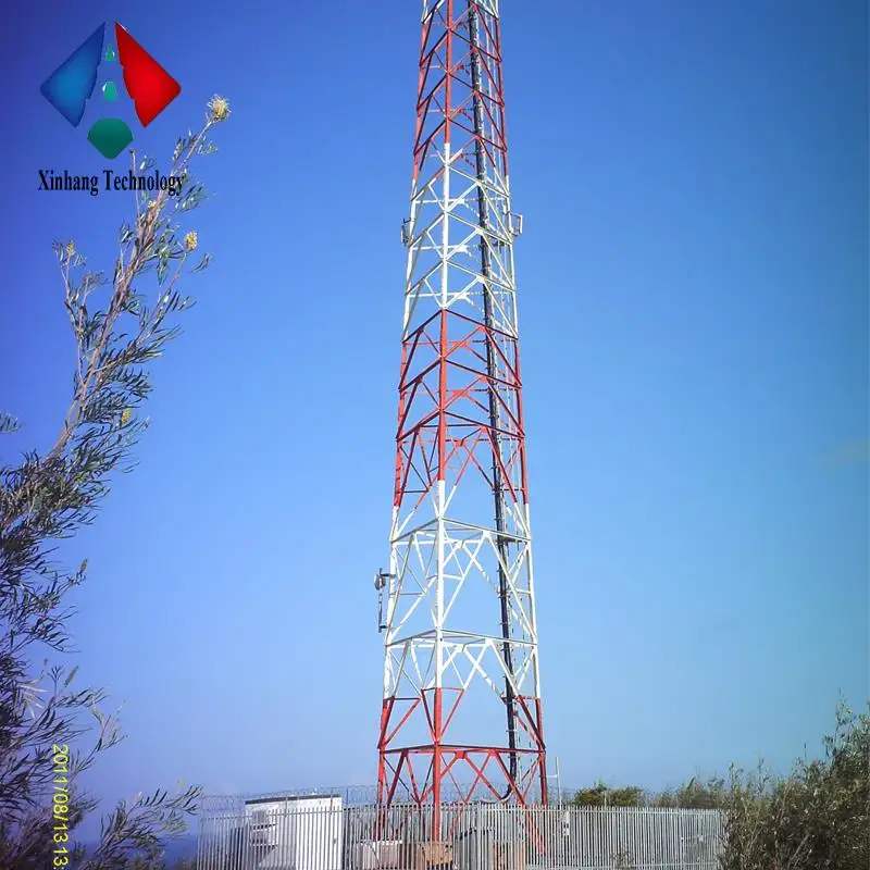 Antena de microondas de tres patas autoportante angular, Torre de Telecomunicaciones de acero galvanizado de 3 patas
