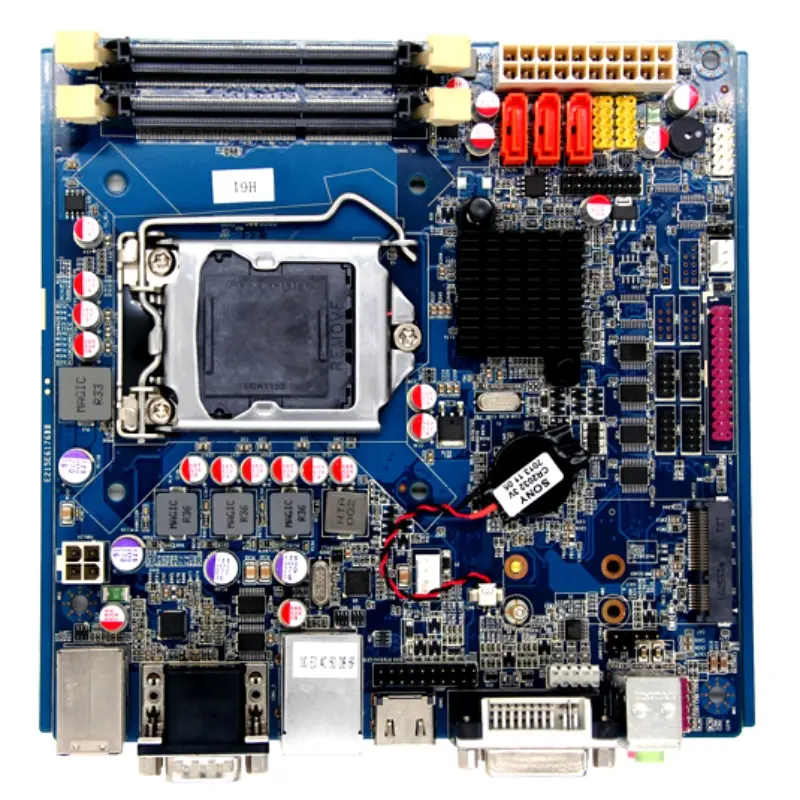 ATX 12V H61 lga 1155 اللوحة الأم سطح المكتب مع DDR3 3 * SATA 8 * USB