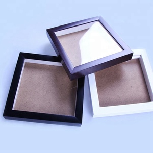 批发定制8x10黑白影盒相框，木制方形玻璃3D深影盒相框 - Product Image 2
