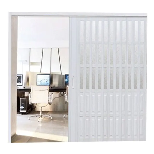Portes accordéon en métal plastique Porte pliante en PVC